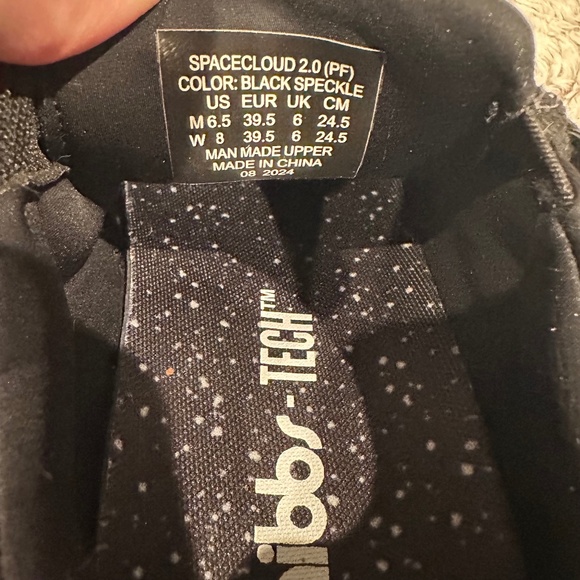 Snibbs Spacecloud 2.0 Black Speckle Non Skid Work Sneaker Women's size 8 - Picture 7 of 7